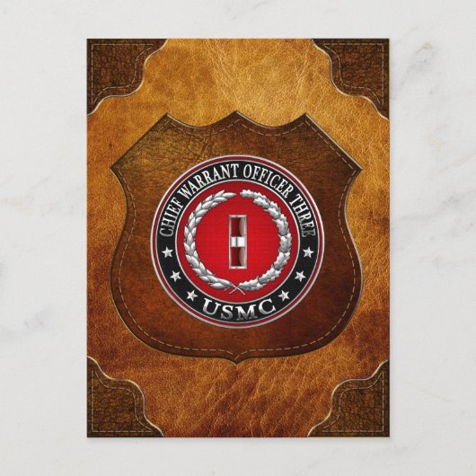 US-Marineinfanterie: Dritter Hauptbefehl (USMC CWO Postkarte (Vorderseite)