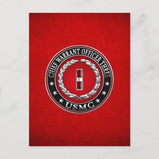 US-Marineinfanterie: Dritter Hauptbefehl (USMC CWO Postkarte (Vorderseite)