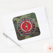 US-Marineinfanterie: Dritter Hauptbefehl (USMC CWO Quadratischer Aufkleber (Umschlag)