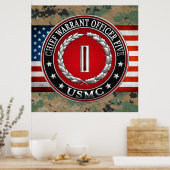US-Marineinfanterie: Haftbefehl fünf (USMC CWO-5)  Poster (Küche)