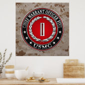 US-Marineinfanterie: Haftbefehl fünf (USMC CWO-5)  Poster (Küche)
