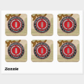 US-Marineinfanterie: Haftbefehl fünf (USMC CWO-5) Quadratischer Aufkleber (Blatt)