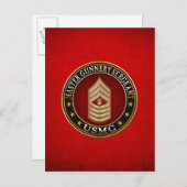 US-Marineinfanterie: Master Gunnery Sergeant (USMC Postkarte (Vorne/Hinten)
