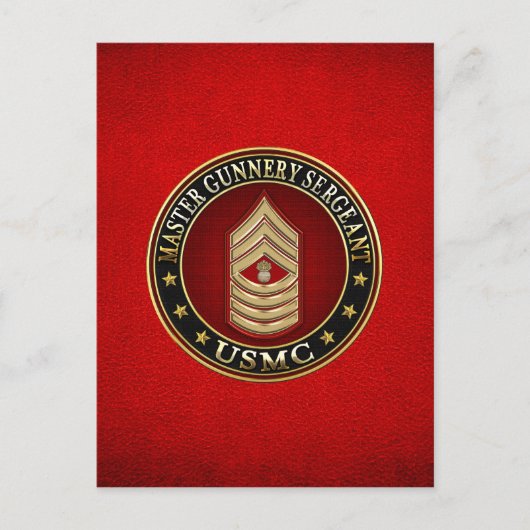 US-Marineinfanterie: Master Gunnery Sergeant (USMC Postkarte (Vorderseite)