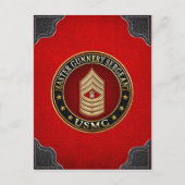 US-Marineinfanterie: Master Gunnery Sergeant (USMC Postkarte (Vorderseite)