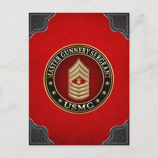 US-Marineinfanterie: Master Gunnery Sergeant (USMC Postkarte (Vorderseite)