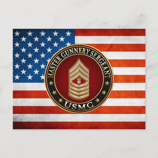 US-Marineinfanterie: Master Gunnery Sergeant (USMC Postkarte (Vorderseite)