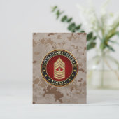 US-Marineinfanterie: Master Gunnery Sergeant (USMC Postkarte (Stehend Vorderseite)