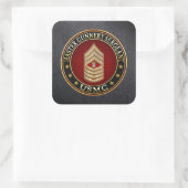 US-Marineinfanterie: Master Gunnery Sergeant (USMC Quadratischer Aufkleber (Tasche)