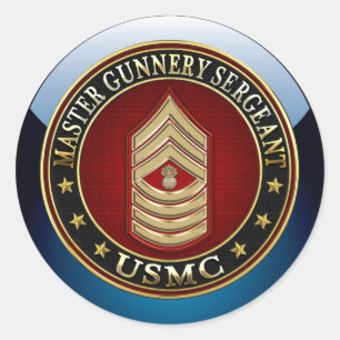 US-Marineinfanterie: Master Gunnery Sergeant (USMC Runder Aufkleber