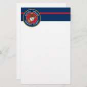 US-Marineinfanteriekorps - Blau Briefpapier (Vorne/Hinten)