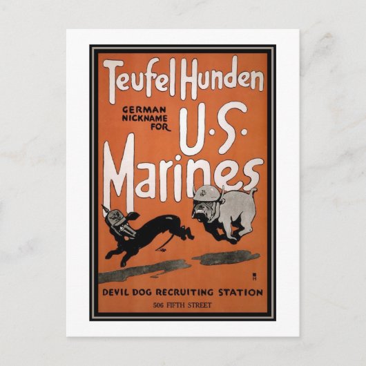 US-Marineinfanteristen nehmen Poster auf Postkarte (Vorderseite)