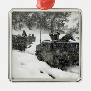 US-Marinepatrouille in Khowst-Gardez Durchlauf Silbernes Ornament