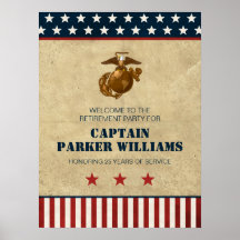 US Marines Corps Retirement Party