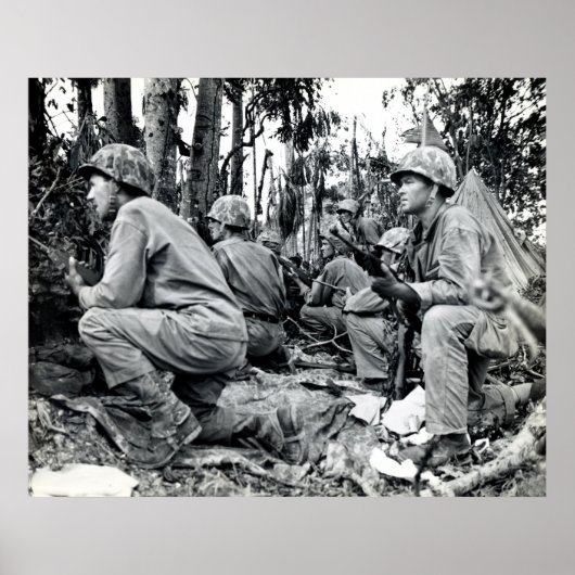 US-Marines des Zweiten Weltkriegs auf Peleliu Poster (Vorne)