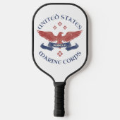 US MARINES Eagle RWB Patriotic Semper Fi Pickleball Schläger (Rückseite)