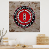 US-Marines: Hauptbefehl Vier (USMC CWO-4) [3D] Poster (Küche)
