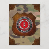 US-Marines: Hauptbefehl Vier (USMC CWO-4) [3D] Postkarte (Vorderseite)