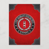 US-Marines: Hauptbefehl Vier (USMC CWO-4) [3D] Postkarte (Vorderseite)