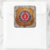 US-Marines: Hauptbefehl Vier (USMC CWO-4) [3D] Quadratischer Aufkleber (Tasche)