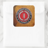 US-Marines: Hauptbefehl Vier (USMC CWO-4) [3D] Quadratischer Aufkleber (Tasche)