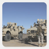 US-Marines Quadratischer Aufkleber (Vorderseite)