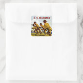 US-Marines ~ Seesoldaten Quadratischer Aufkleber (Tasche)