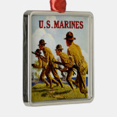 US-Marines ~ Seesoldaten Silbernes Ornament (Rechts)