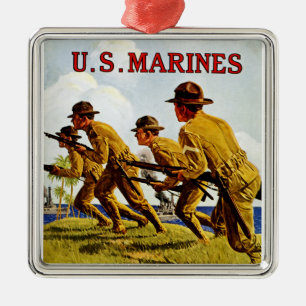 US-Marines ~ Seesoldaten Silbernes Ornament
