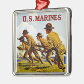 US-Marines ~ Seesoldaten Silbernes Ornament (Links)