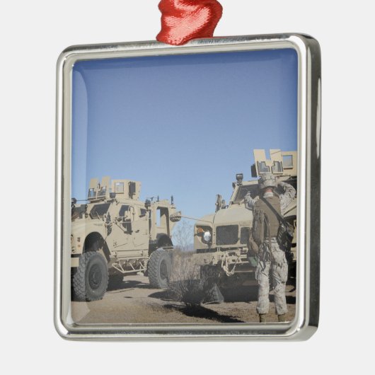 US-Marines Silbernes Ornament (Links)