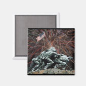 US Marines War Memorial Iwo Jima Fireworks Magnet (Vorderseite/Rückseite)