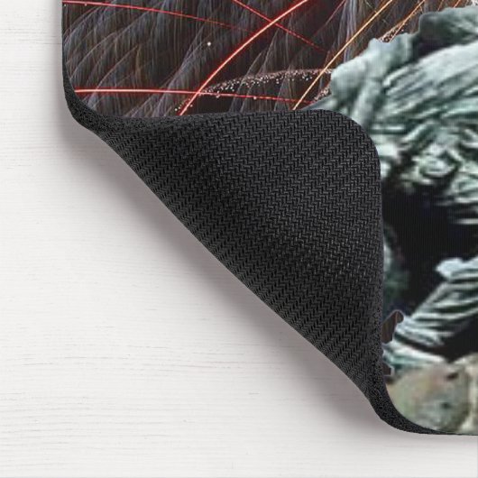 US Marines War Memorial Iwo Jima Fireworks Mousepad (Ecke)