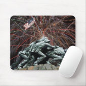 US Marines War Memorial Iwo Jima Fireworks Mousepad (Mit Mouse)