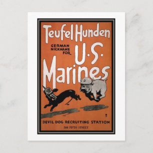 US-Marines Werbeplakat Postkarte