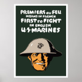 US-Marines — zuerst kämpfen Poster (Vorne)