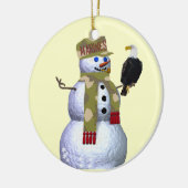 US-MarineSchneemann-Verzierung Keramik Ornament (Links)