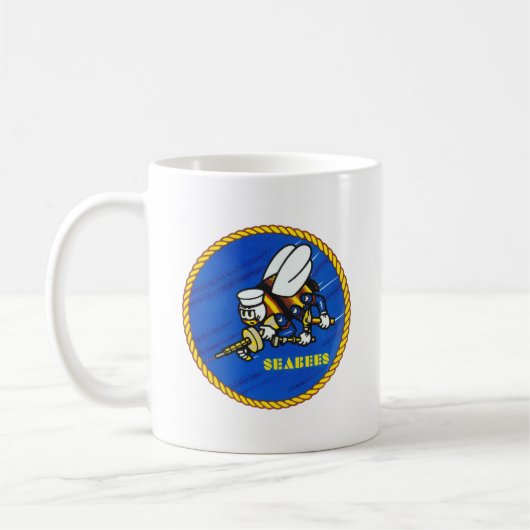 US-Marineseabees-Logo Kaffeetasse (Links)