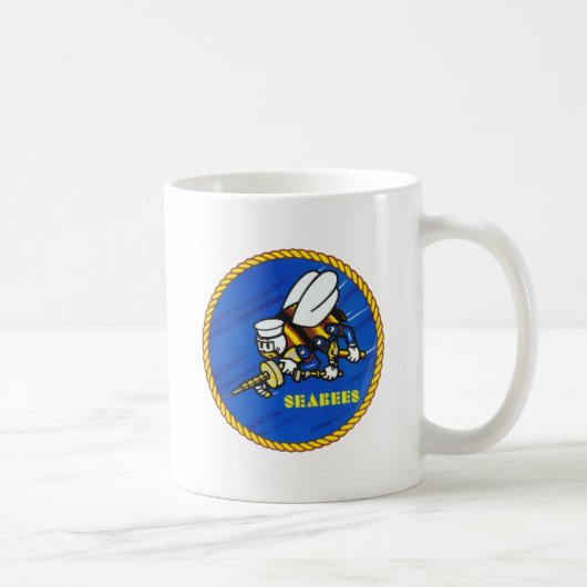 US-Marineseabees-Logo Kaffeetasse (Rechts)