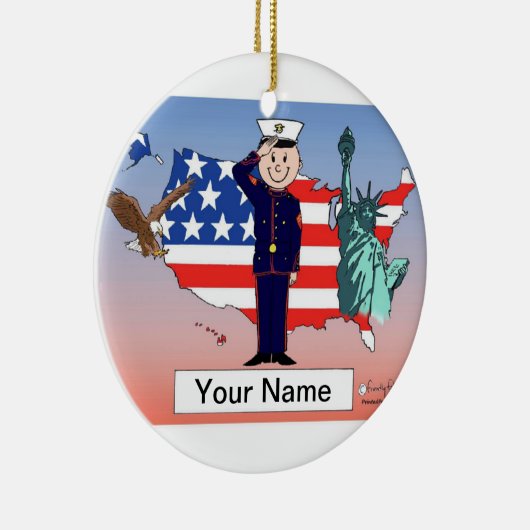 US-Marinesoldaten - Mann Keramikornament (Rechts)