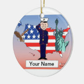 US-Marinesoldaten - Mann Keramikornament (Links)