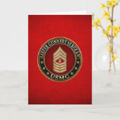 US-Marinesoldaten: Vorlagenschießwesen-Sergeant Karte (Gelbe Blume)