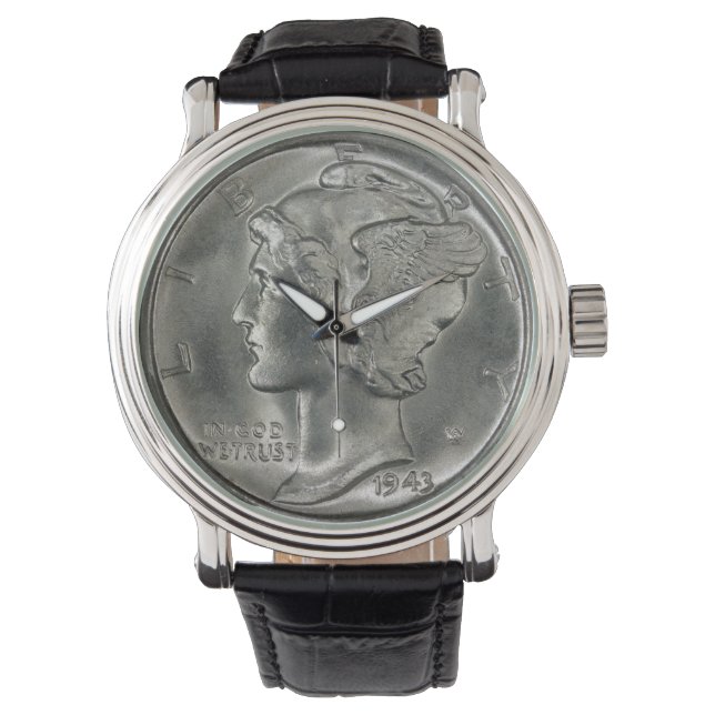 US Mercury Dime (Lady Liberty) Watch Armbanduhr (Vorderseite)
