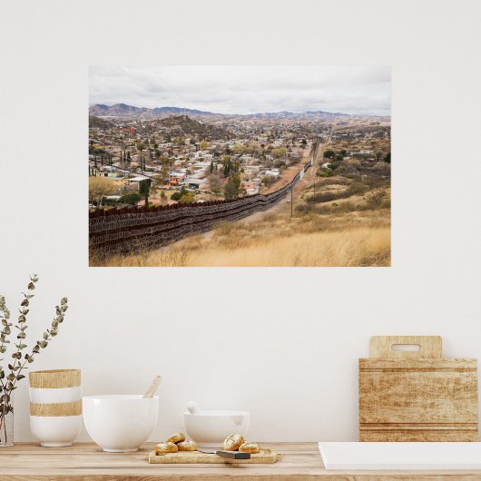 US-mexikanisches Grenzfotografie-Poster Poster (Küche)