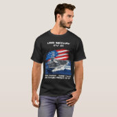 US Midway CV 41 Aircraft Carrier Veteran USA Flag T-Shirt (Vorne ganz)