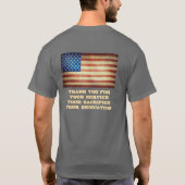 US MILITÄR = Danke T-Shirt MÄNNER (Rückseite)