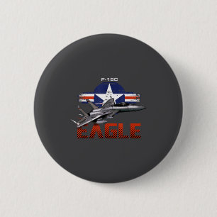 US-Militär-Warbir F15 Eagle Militärflugzeug Button