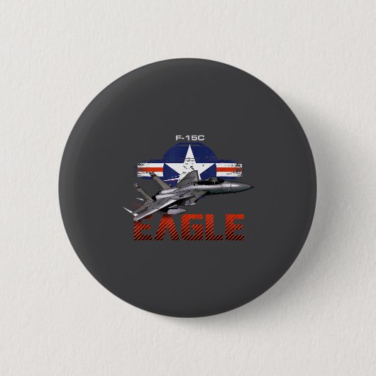 US-Militär-Warbir F15 Eagle Militärflugzeug Button (Vorderseite)