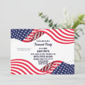 US-Militärbootcamp geht weg von der Party Einladun Einladung (Stehend Vorderseite)