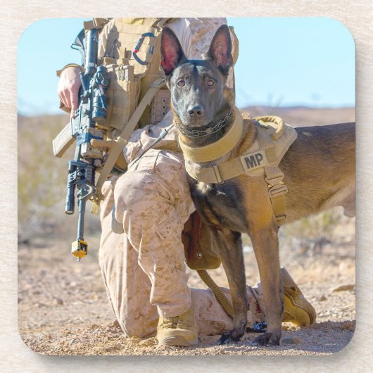 US-MILITÄRHUNDE GETRÄNKEUNTERSETZER (Vorderseite)